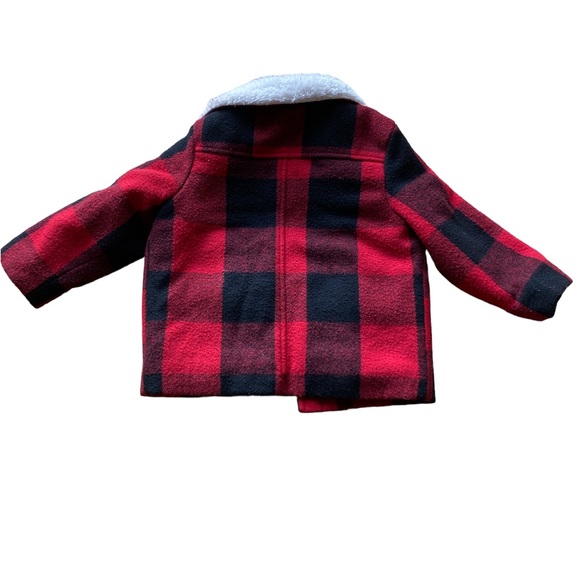Cat & Jack Buffalo plaid peacoat. 2T - Picture 4 of 4